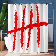 Scratches Claw Red White H Shower Curtain 60  X 72  (medium) 