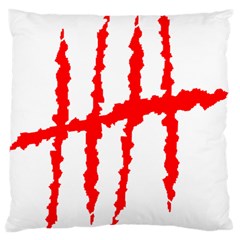 Scratches Claw Red White H Large Cushion Case (two Sides) by Mariart