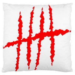 Scratches Claw Red White H Standard Flano Cushion Case (one Side) by Mariart