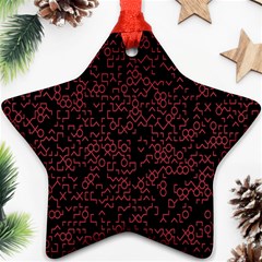 Random Red Black Ornament (star) by Mariart