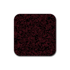 Random Red Black Rubber Coaster (square) 