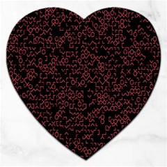 Random Red Black Jigsaw Puzzle (heart) by Mariart