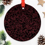 Random Red Black Round Ornament (Two Sides) Front