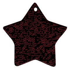 Random Red Black Star Ornament (two Sides) by Mariart