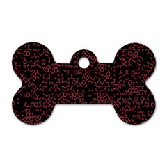 Random Red Black Dog Tag Bone (two Sides) by Mariart