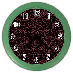 Random Red Black Color Wall Clocks by Mariart