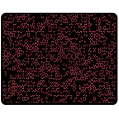 Random Red Black Fleece Blanket (medium)  by Mariart