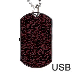 Random Red Black Dog Tag Usb Flash (two Sides) by Mariart