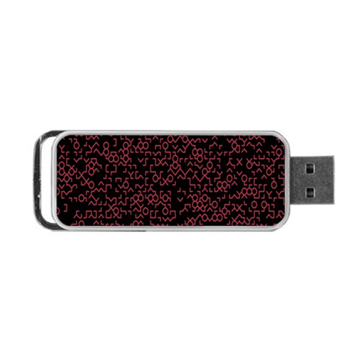 Random Red Black Portable USB Flash (One Side)