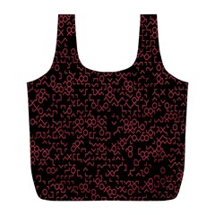 Random Red Black Full Print Recycle Bags (l)  by Mariart