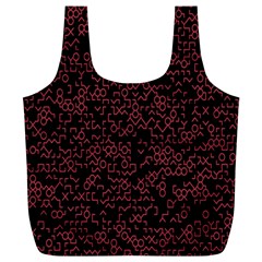 Random Red Black Full Print Recycle Bags (l)  by Mariart