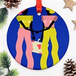 Shake Hands Ornament (Round) Front