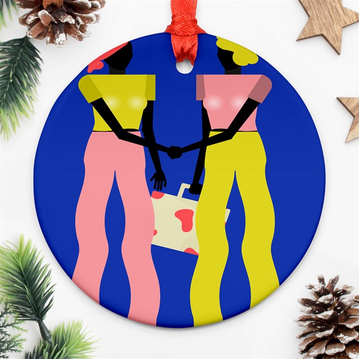 Shake Hands Ornament (Round)