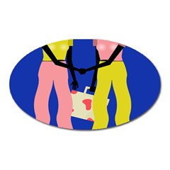 Shake Hands Oval Magnet by Mariart