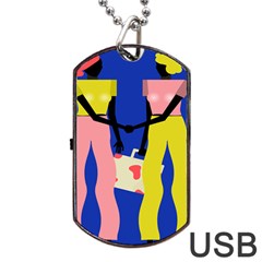 Shake Hands Dog Tag Usb Flash (one Side) by Mariart