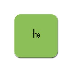 Sign Green The Rubber Square Coaster (4 Pack)  by Mariart