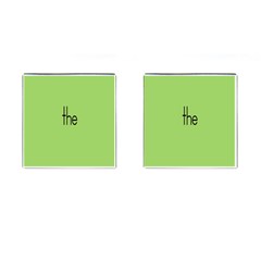 Sign Green The Cufflinks (square) by Mariart