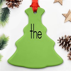 Sign Green The Christmas Tree Ornament (two Sides) by Mariart