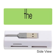 Sign Green The Memory Card Reader (stick)  by Mariart