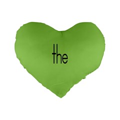 Sign Green The Standard 16  Premium Heart Shape Cushions by Mariart