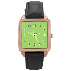 Sign Green The Rose Gold Leather Watch  by Mariart