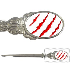 Scratches Claw Red White Letter Openers by Mariart