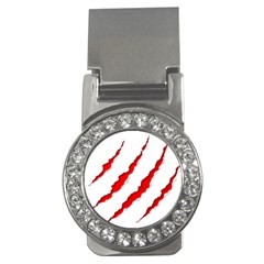 Scratches Claw Red White Money Clips (cz) 