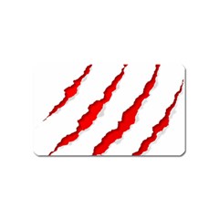 Scratches Claw Red White Magnet (name Card) by Mariart