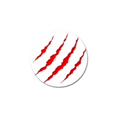 Scratches Claw Red White Golf Ball Marker by Mariart