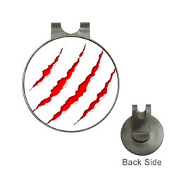 Scratches Claw Red White Hat Clips With Golf Markers by Mariart