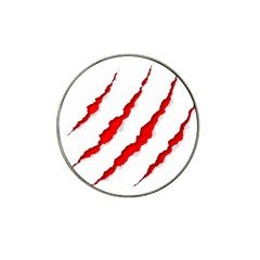 Scratches Claw Red White Hat Clip Ball Marker (4 Pack) by Mariart