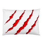 Scratches Claw Red White Pillow Case 26.62 x18.9  Pillow Case