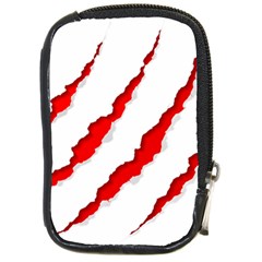 Scratches Claw Red White Compact Camera Cases by Mariart