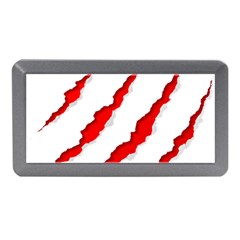 Scratches Claw Red White Memory Card Reader (mini) by Mariart