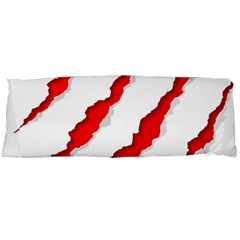 Scratches Claw Red White Body Pillow Case (dakimakura) by Mariart