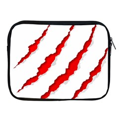 Scratches Claw Red White Apple Ipad 2/3/4 Zipper Cases by Mariart