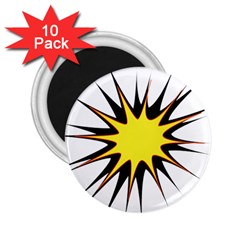 Spot Star Yellow Black White 2 25  Magnets (10 Pack)  by Mariart