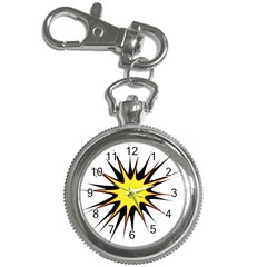 Spot Star Yellow Black White Key Chain Watches by Mariart