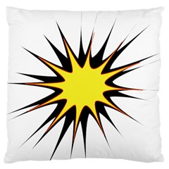 Spot Star Yellow Black White Standard Flano Cushion Case (two Sides) by Mariart