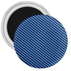 Striped  Line Blue 3  Magnets