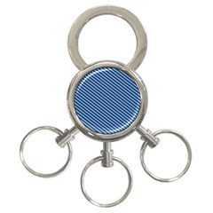 Striped  Line Blue 3-ring Key Chains by Mariart