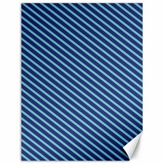 Striped  Line Blue Canvas 12  X 16   by Mariart