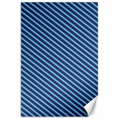 Striped  Line Blue Canvas 24  X 36  by Mariart