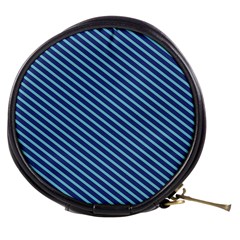 Striped  Line Blue Mini Makeup Bags by Mariart