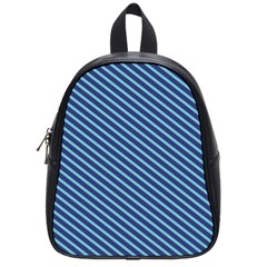 Striped  Line Blue School Bags (small)  by Mariart