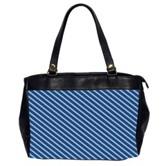 Striped  Line Blue Office Handbags (2 Sides)  by Mariart