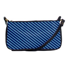 Striped  Line Blue Shoulder Clutch Bags by Mariart