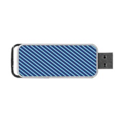 Striped  Line Blue Portable Usb Flash (one Side) by Mariart