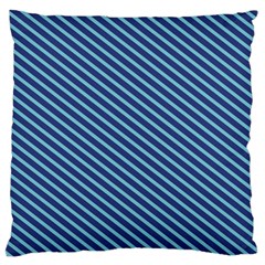 Striped  Line Blue Standard Flano Cushion Case (one Side) by Mariart