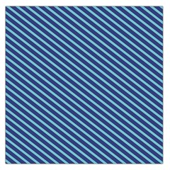 Striped  Line Blue Large Satin Scarf (square) by Mariart